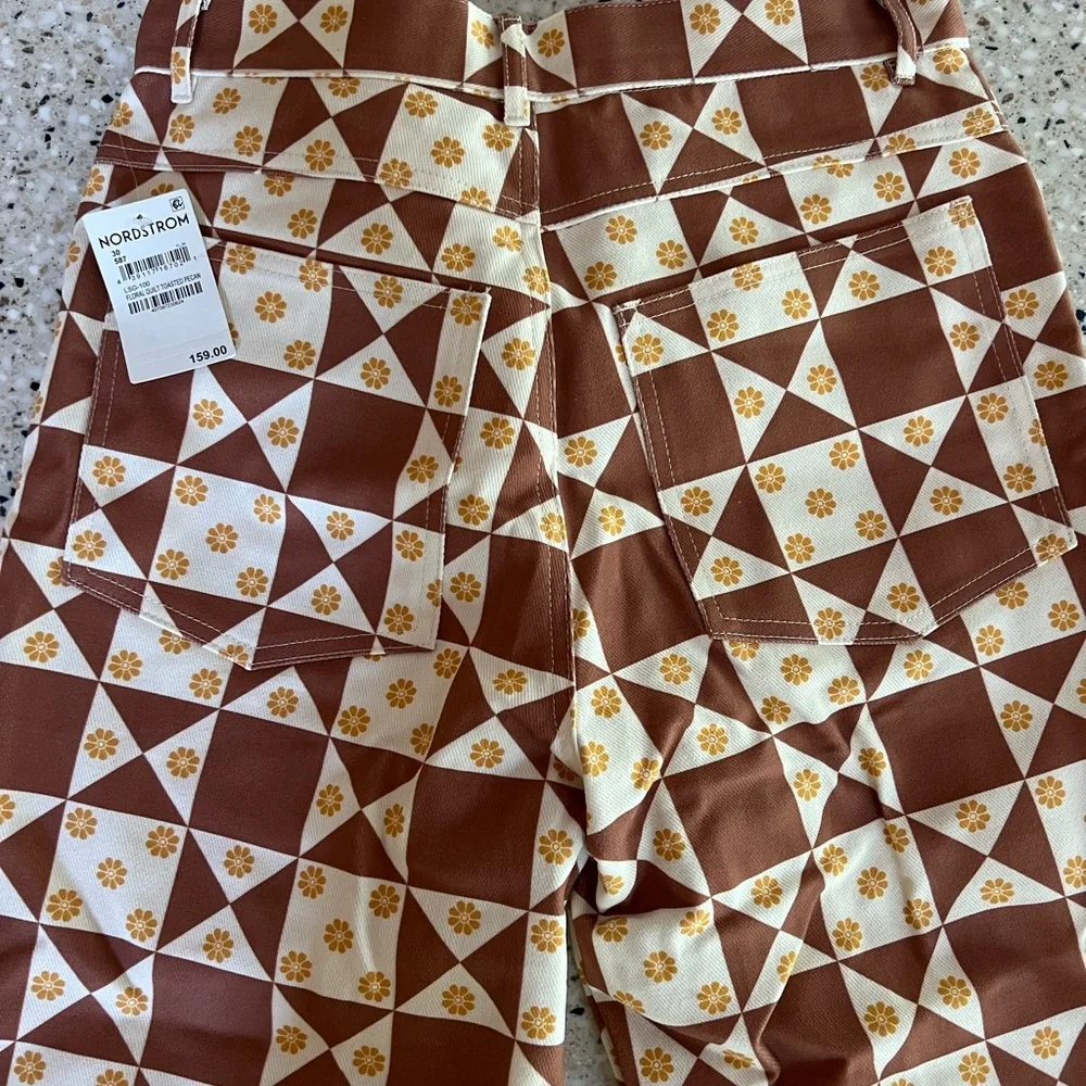Lisa Says Gah! Patchwork Denim Pants Size 29/30 Brown, White, Yellow - Picture 6 of 6